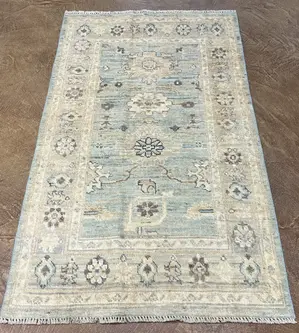 New Blue Afghanistan Oushak 3' X 5'