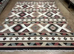 New Ivory India Dhurrie 9' X 12'