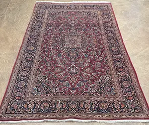 Antique Red Persian Kashan 4' X 6'