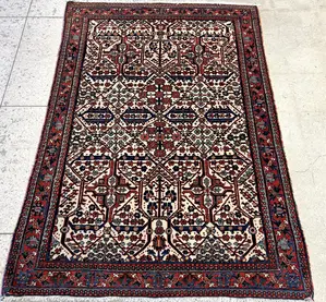 Antique Ivory Persian Malayer 3' X 5'
