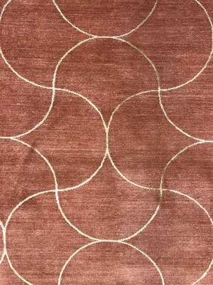 New Rust Nepal Modern W. Silk Highlights 6' X 9'