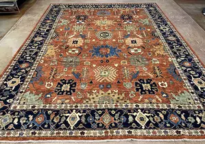 New Rust Afghanistan Aryana Modern Mahal 9' X 12'