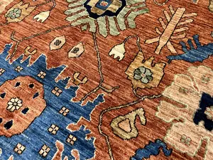 New Rust Afghanistan Aryana Modern Mahal 9' X 12'