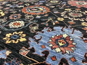 New Black Afghanistan Aryana Modern Mahal 10' X 14'