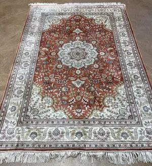Vintage Rust Turkey Silk Keysari 4' X 6'