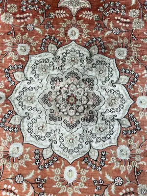 Vintage Rust Turkey Silk Keysari 4' X 6'