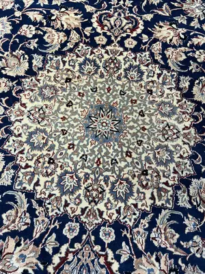Vintage Navy Persian Isfahan 5'-6"x8'