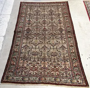 Antique Ivory Persian Malayer 4' X 6'