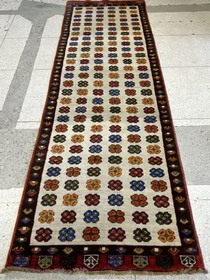 Vintage Ivory Turkey Konya Runner