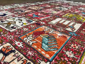 Vintage Red Afghanistan Sumak 4' X 6'