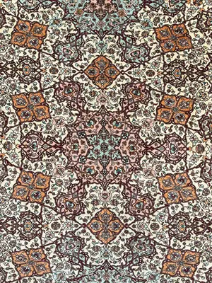 Vintage Ivory Turkey Silk Hereke 4' X 6'