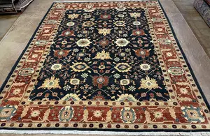 Vintage Navy India Mahal 9' X 12'