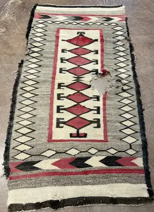 Vintage Grey USA Navajo Remnant 3' X 5'