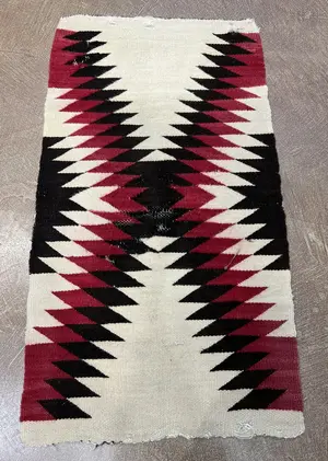Vintage Ivory USA Navajo Remant 2' X 3'