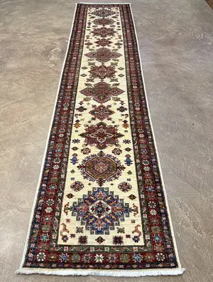 New Ivory Pakistan Kazak Runner