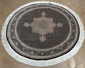 Vintage Black China Sino Tabriz Round