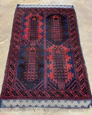 Vintage Blue Afghanistan Baluch Remnant 2'-6"x4'