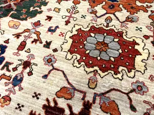 New Ivory Afghanistan Aryana Mahal 9' X 12'