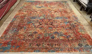 New Orange Afghanistan Modern Garrus Bijar 10' X 14'