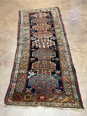 Antique Navy Persian Luri Runner