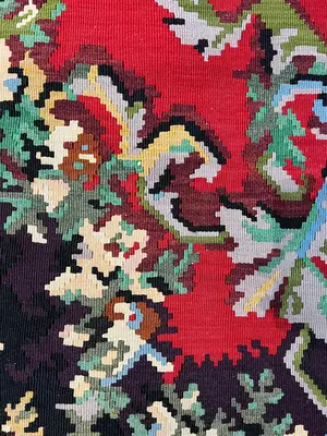 Vintage Red Persian Besarabian Kelim 5' X 7'
