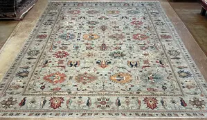 New Grey Afghanistan Modern Faryab 10' X 14'