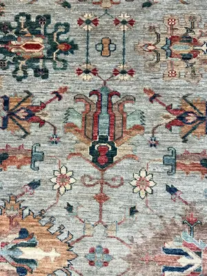 New Grey Afghanistan Modern Faryab 10' X 14'