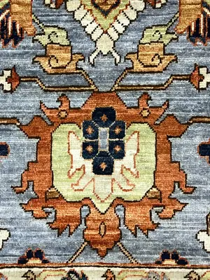 New Blue Afghanistan Modern Tribal 2' X 3'