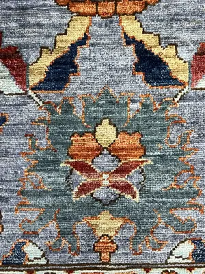 New Blue Afghanistan Modern Tribal 2' X 3'