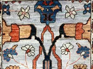 New Grey Afghanistan Modern Tribal 2' X 3'