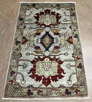 New Grey Afghanistan Modern Tribal 2' X 3'
