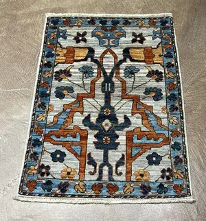 New Grey Afghanistan Modern Tribal 2' X 3'