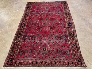 Vintage Red Persian Saruk 5' X 7'