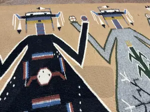 Vintage Beige USA Navajo Square