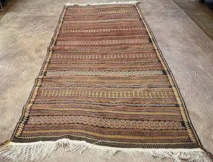 Vintage Multi Afghanistan Sumak Remnant Miscellaneous