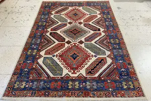 New Ivory Afghanistan Aryana Modern Tribal 6' X 9'