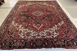 Vintage Red Persian Heriz 10' X 14'