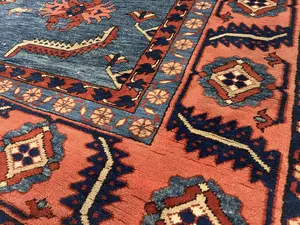 Vintage Navy Turkey Anadol 9' X 12'