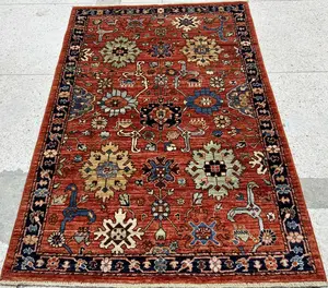 New Red Afghanistan Aryana Modern Mahal 3' X 5'