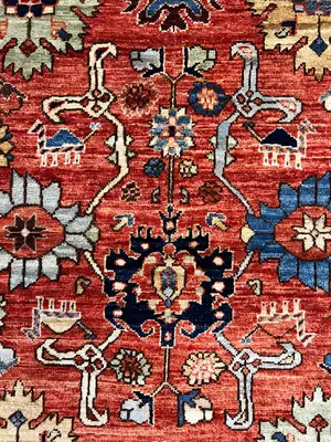 New Red Afghanistan Aryana Modern Mahal 3' X 5'