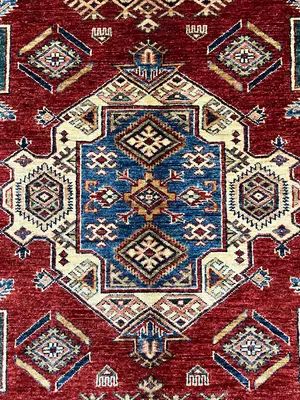 New Red Afghanistan Kazak 6' X 9'