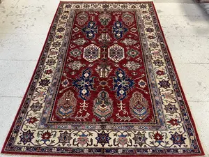 New Red Afghanistan Kazak 6' X 9'