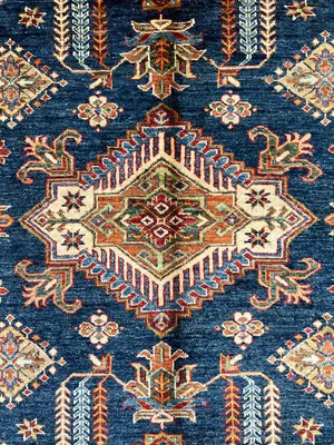 New Blue Afghanistan Kazak 6' X 9'