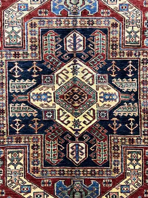New Red Afghanistan Kazak 4' X 6'