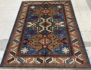 New Blue Afghanistan Kazak 5' X 7'