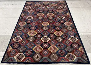 New Multi Afghanistan Modern Tribal 6' X 9'