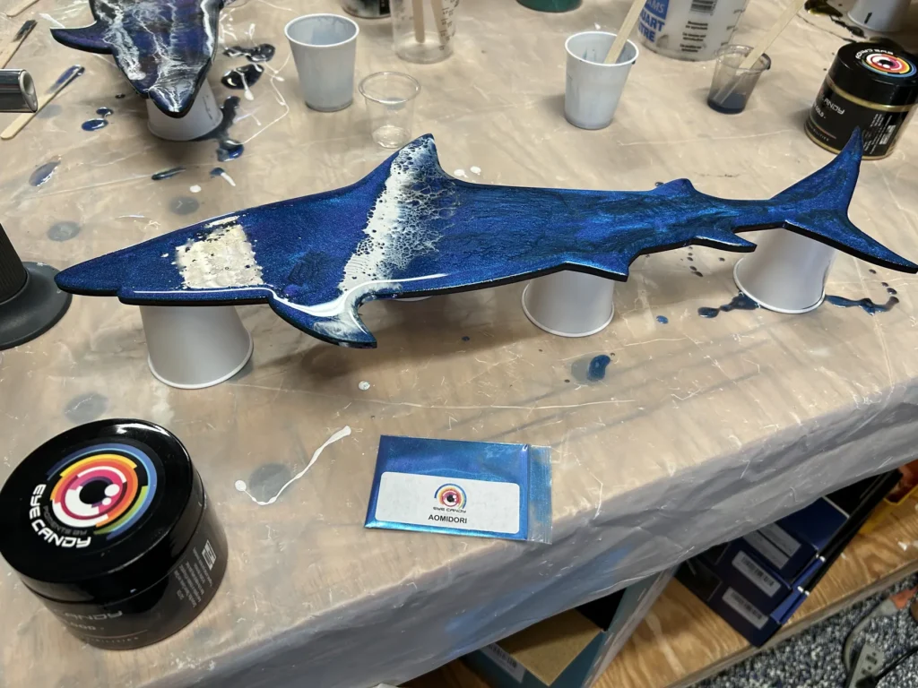Shark resin piece