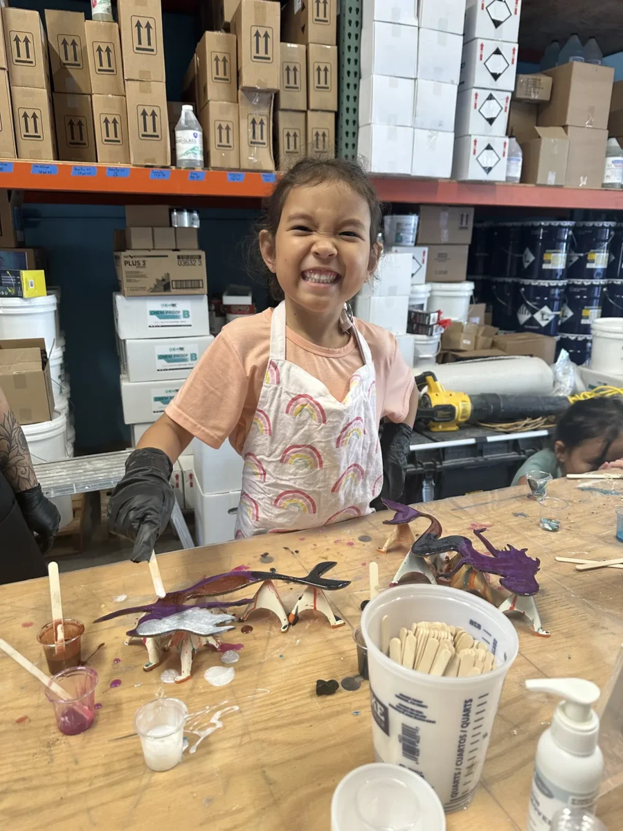 Young participant at a resin class