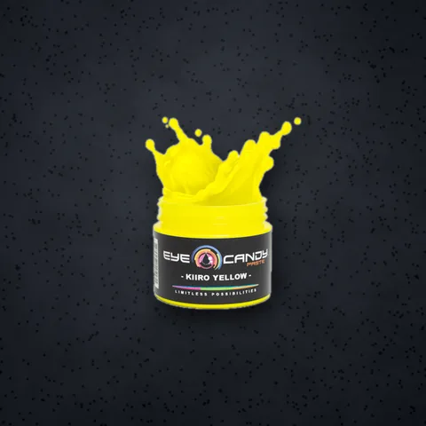 Kiiro Yellow Neon Pigment Paste in use